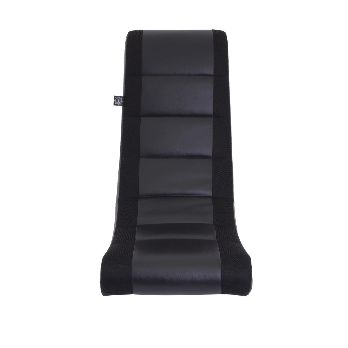 Classic Video Rocker Floor Gaming Chair, Kids and Teens, PU Faux Leather & Polyester Mesh, Black/Black