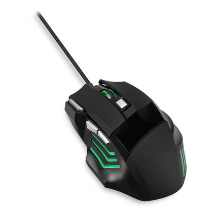 4-In-1 Gaming Bundle, Gaming Keyboard, Gaming Mouse, Gaming Headset, and Desk Pad Included, Black,
