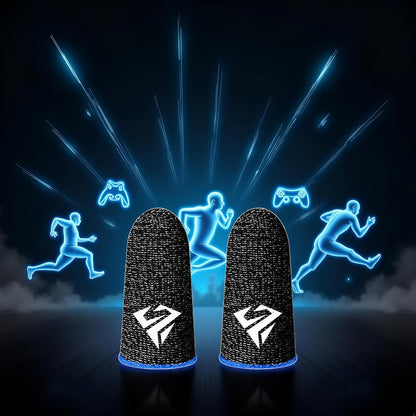 2Pcs Black for Pubg Mobile Games Gaming Finger Sleeve Breathable Fingertips Sweatproof Fingertip Gaming Sleeve for Mobile Cove Cell Phone Gaming Finger Sleeves Gaming Accessories