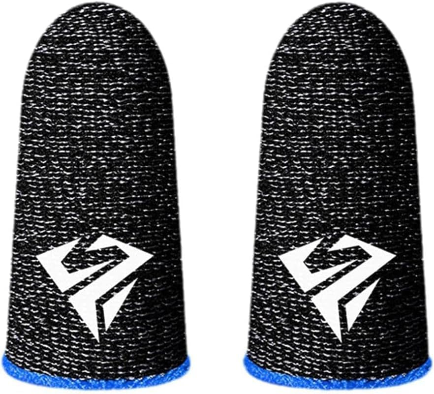 2Pcs Black for Pubg Mobile Games Gaming Finger Sleeve Breathable Fingertips Sweatproof Fingertip Gaming Sleeve for Mobile Cove Cell Phone Gaming Finger Sleeves Gaming Accessories