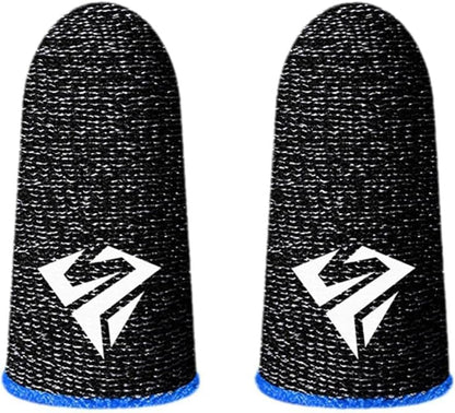 2Pcs Black for Pubg Mobile Games Gaming Finger Sleeve Breathable Fingertips Sweatproof Fingertip Gaming Sleeve for Mobile Cove Cell Phone Gaming Finger Sleeves Gaming Accessories