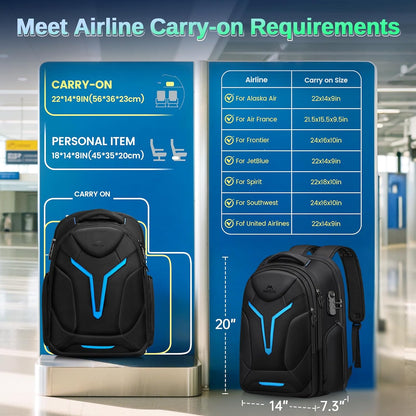 18 Inch Gaming Laptop Backpack with Thick Padded Laptop Compartment