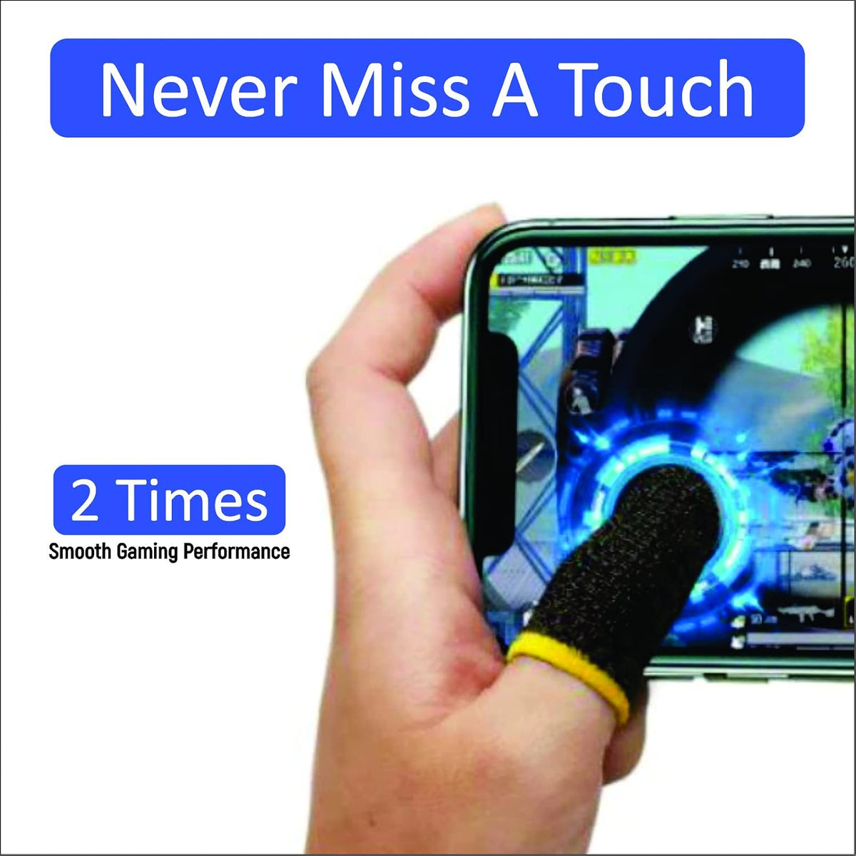 Gaming Finger Sleeves Pack of 6 - Anti-Sweat Breathable Thumb