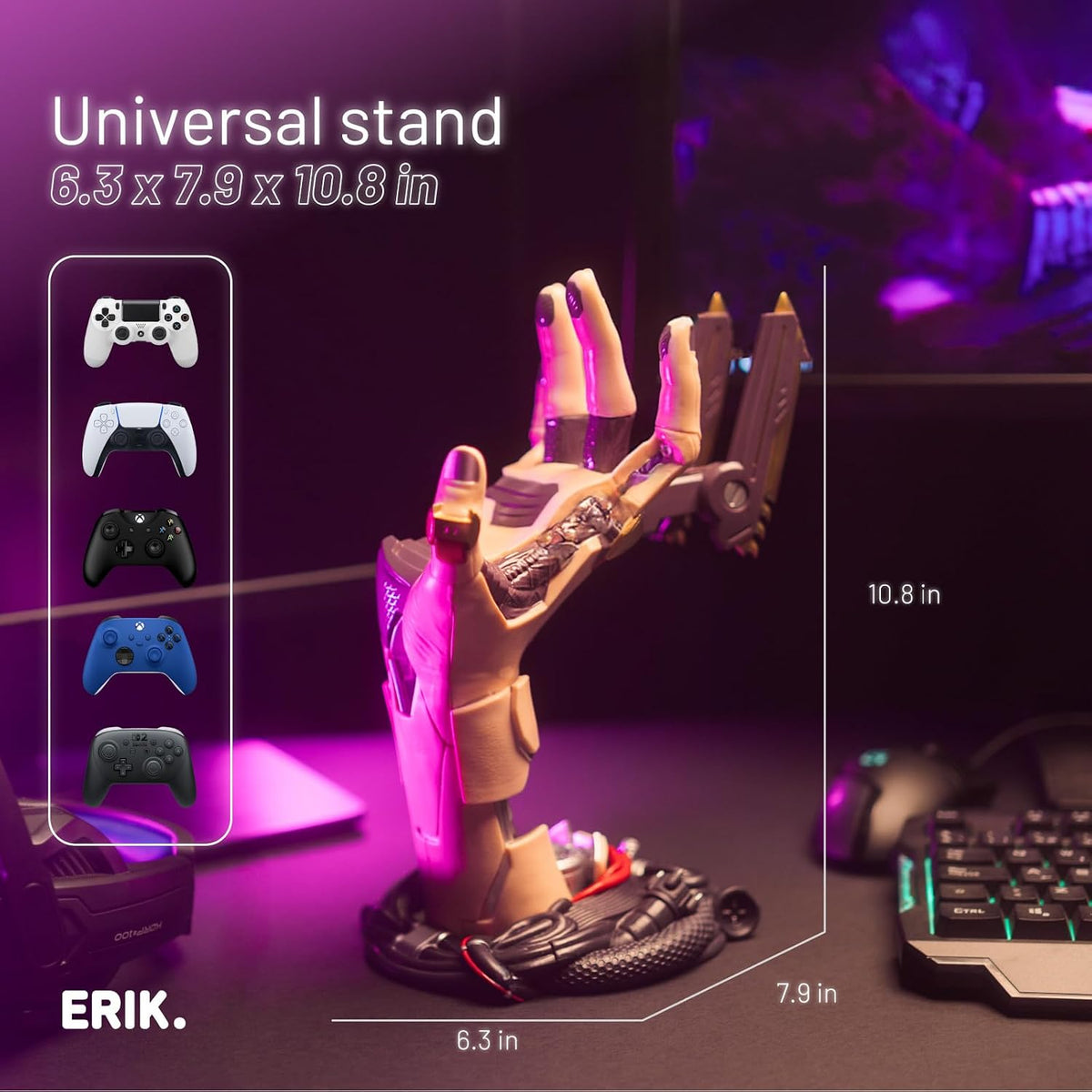 Cyberpunk Gaming Controller Holder | Gaming Equipment