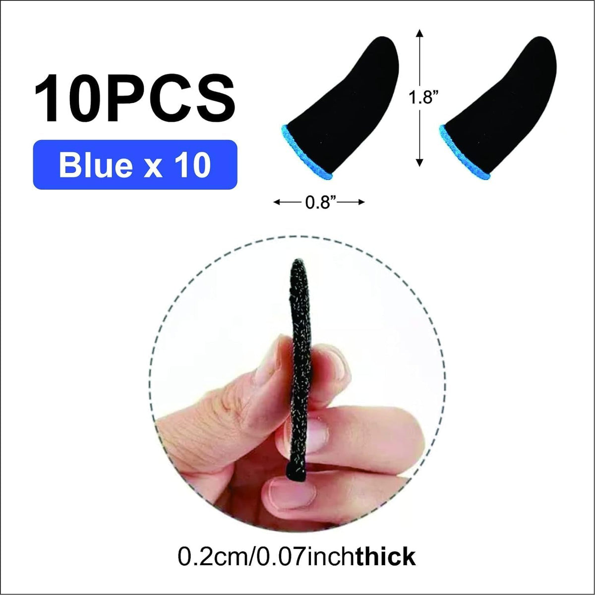 Gaming Finger Sleeves Pack of 6 - Anti-Sweat Breathable Thumb