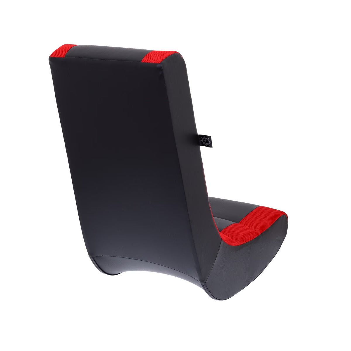 Classic Video Rocker Floor Gaming Chair, Kids and Teens, PU Faux Leather & Polyester Mesh, Black/Red