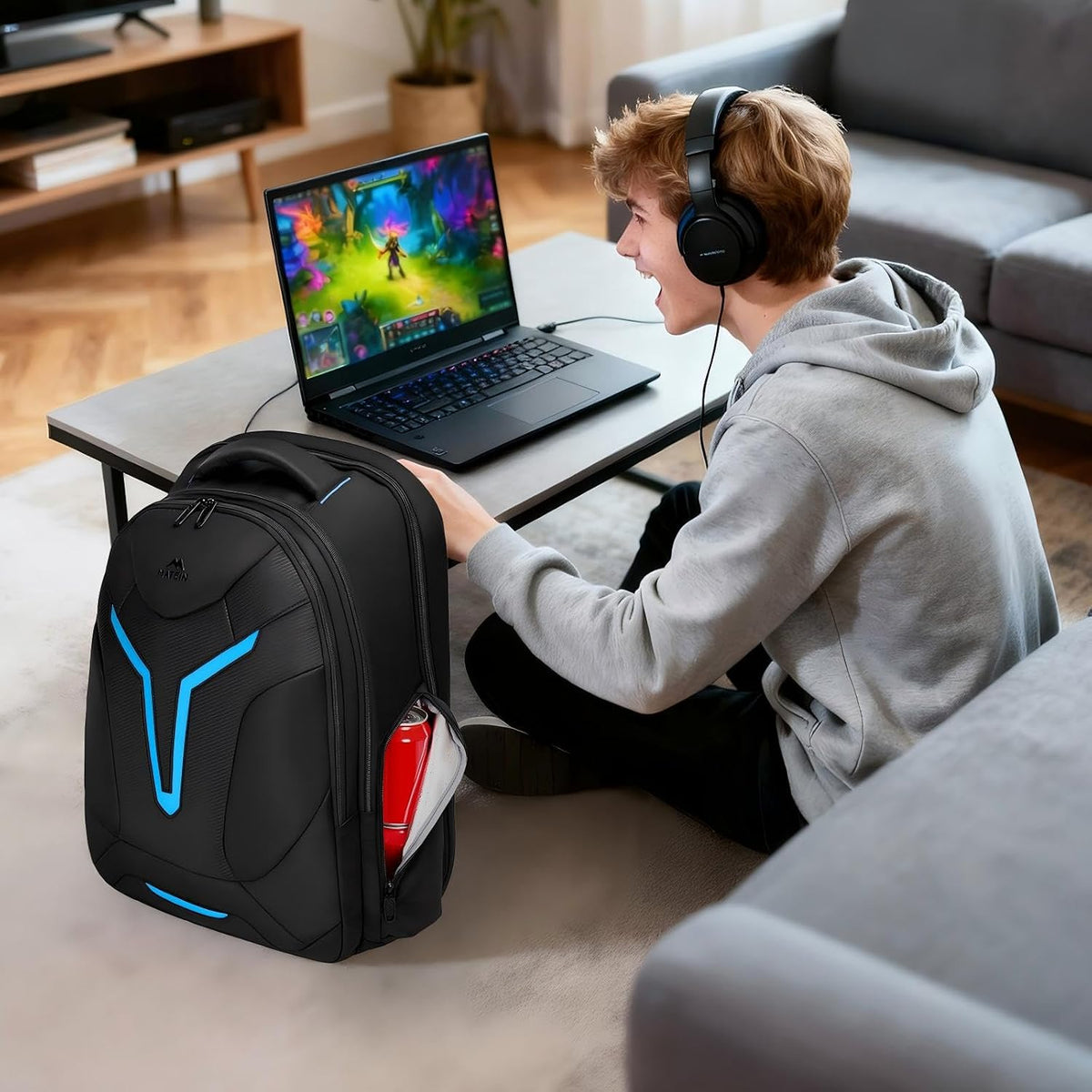 18 Inch Gaming Laptop Backpack with Thick Padded Laptop Compartment