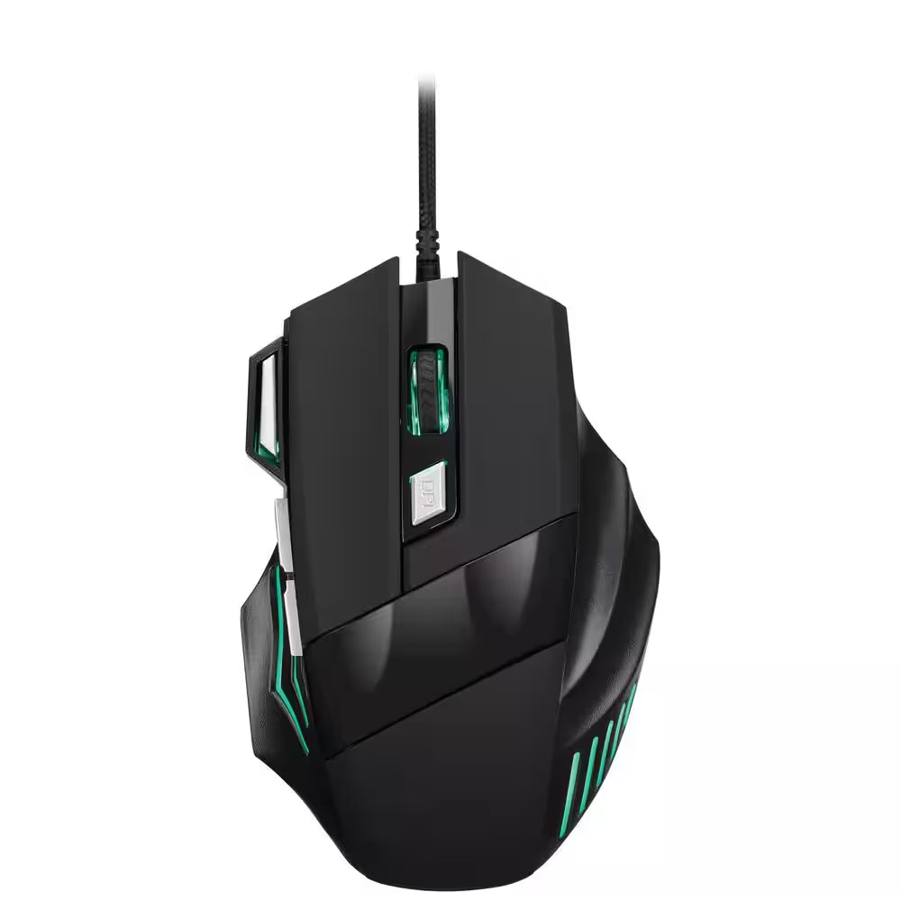 4-In-1 Gaming Bundle, Gaming Keyboard, Gaming Mouse, Gaming Headset, and Desk Pad Included, Black,