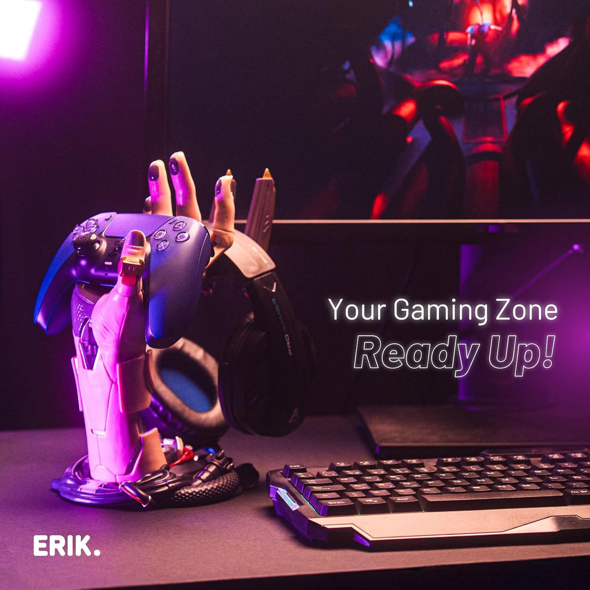 Cyberpunk Gaming Controller Holder | Gaming Equipment