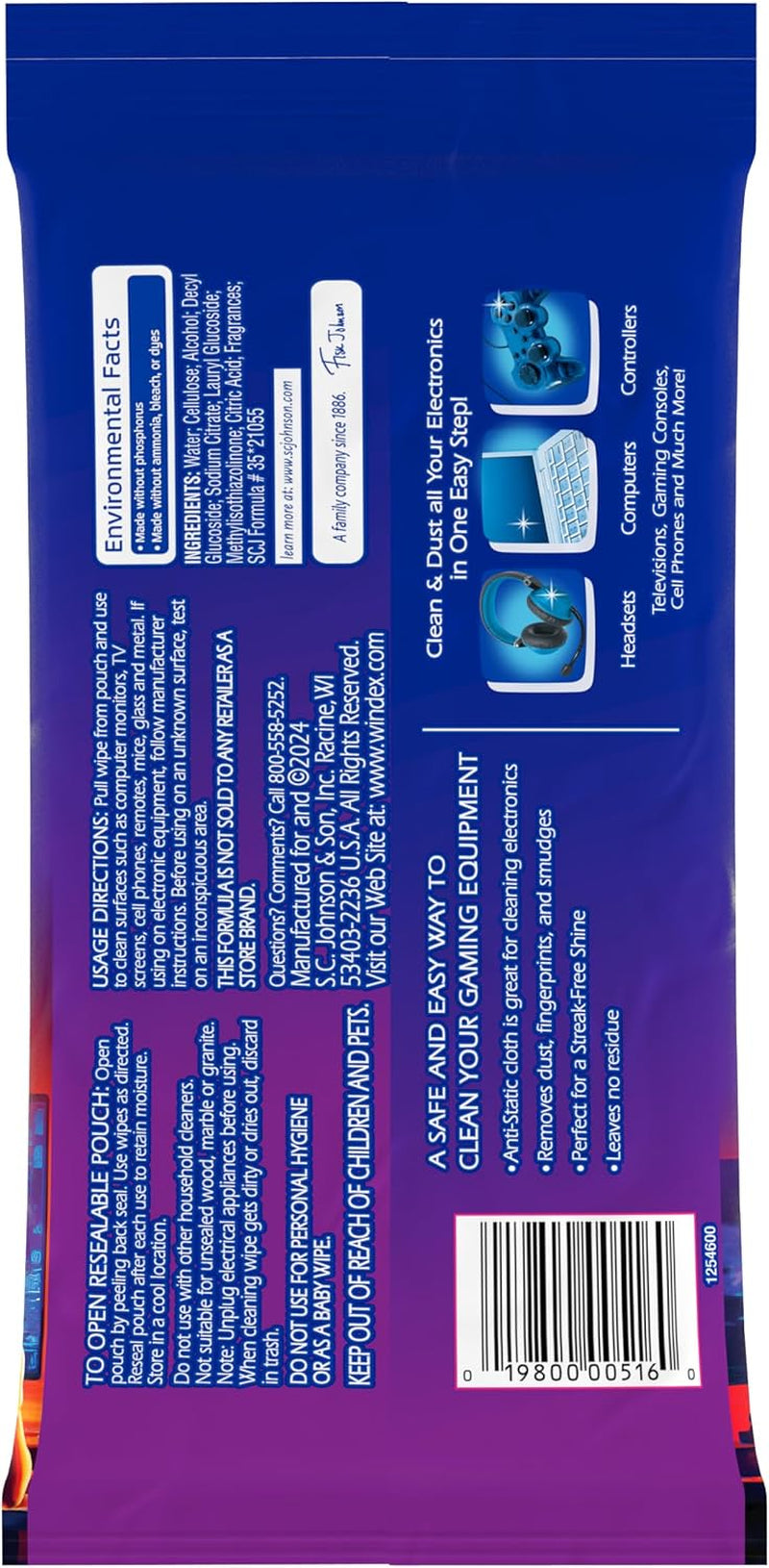 Gaming Cleaning Wipes, Pre-Moistened Wipes to Instantly Clean All Gaming Gear and Electronics, Resealable Packaging for a Freshness Lock, 25 Count (Pack of 1)