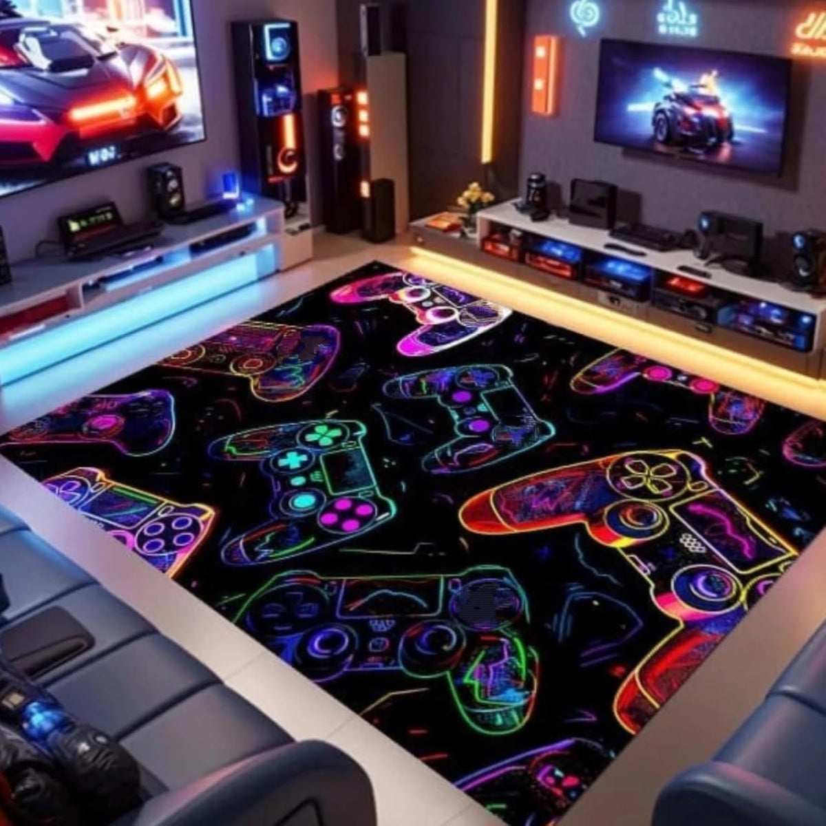 Gaming Area Rugs for Boys,Gaming Rug Boy Room Decor,Gaming Rugs for Gaming Room,Teen Game Player Video Gaming Rugs for Bedroom Living Room Playroom,Teen Game Player(47" X 31")